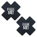 Rude Slogan Cross-Shaped Nipple Pasties