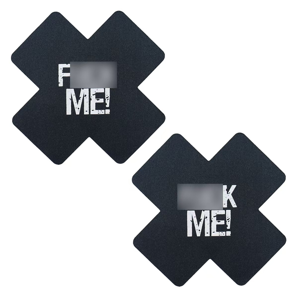 Rude Slogan Cross-Shaped Nipple Pasties