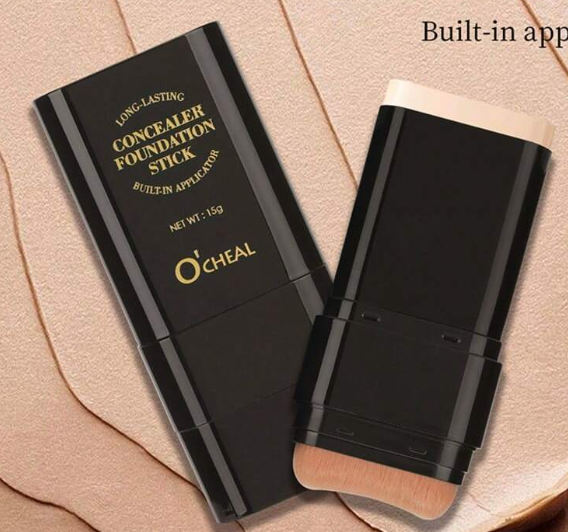 O'cheal Long-Lasting Concealer Foundation Stick with Built-In Applicator